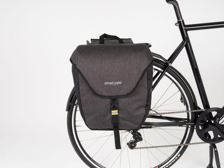 Atran Velo Zap Single bicycle bag with AVS Adapter 25l Gray