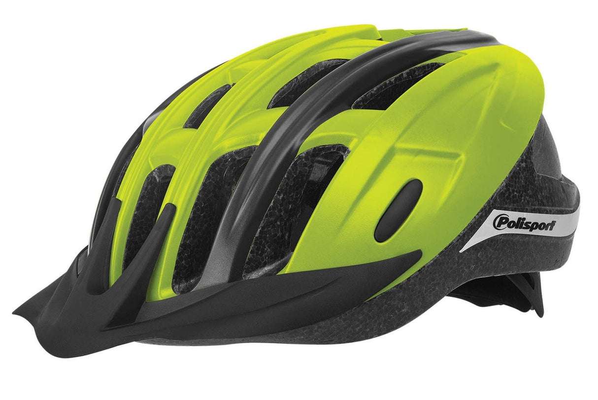 Polisport Ride in Bicycle Helmet L 58-62cm Flugoud Amarillo Negro