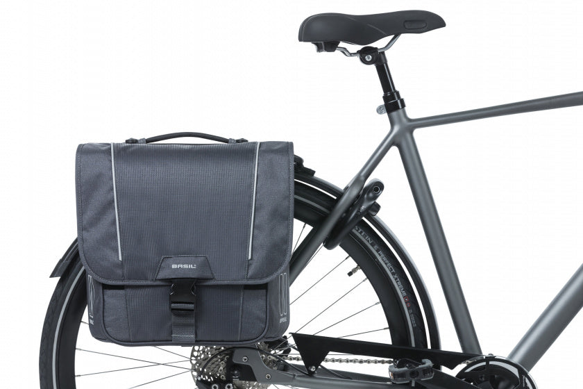 Basil Sport Design Double Bicycle bag Anthracite Electric Bicycle Unisex Reflecting