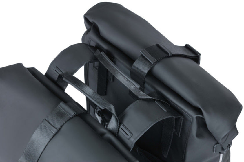 Basil SoHo Nordlicht dubbele fietstas - waterdicht, zwart, 41L