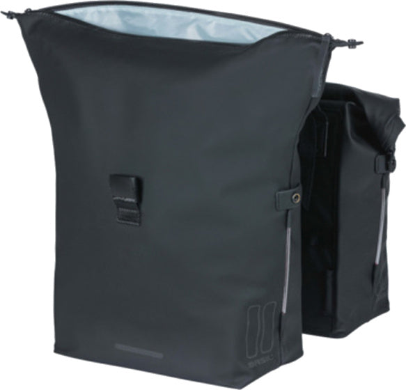 Basil SoHo Nordlicht dubbele fietstas - waterdicht, zwart, 41L