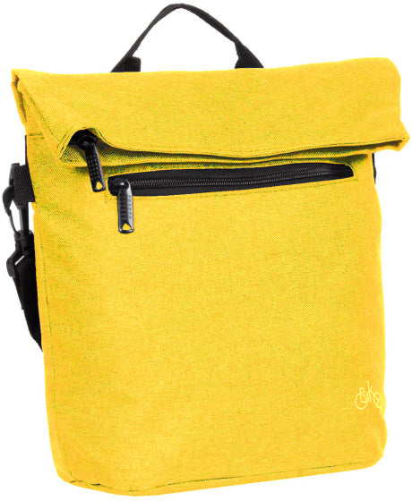 Bollar de bicicleta Bolsa de manillar con nylon de taller de hombro 6L amarillo