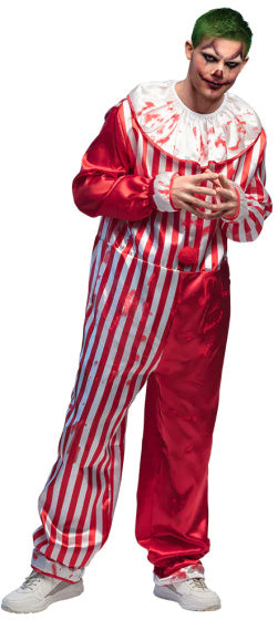 Boland Killer Clown Kostüm Männer Rot Weiß Größe 58 60 (xxl)