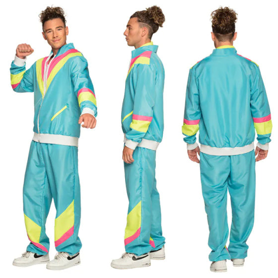 Boland Retro Track Track Sithip Polyéster Blue Size S