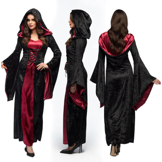Boland Vampire mistress kostuum dames zwart.rood maat 36 38 (S)