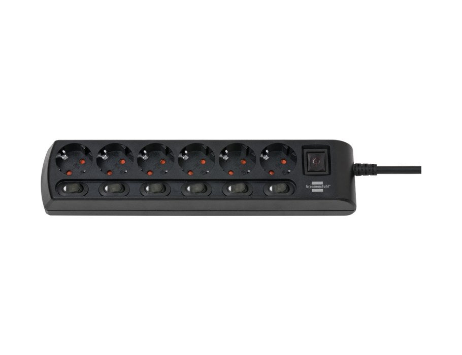 Brennenstuhl Stand de socket commutable individuellement 6 fois noir