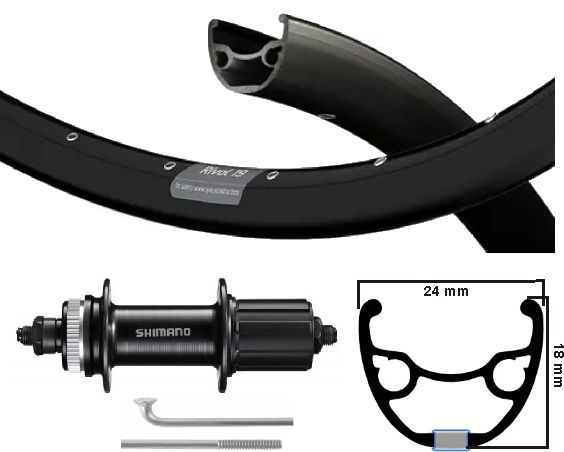 KGS baghjul 28 tommer 622 spaak rustfrit stål kassette 7-trins centerlock hurtig frigivelse
