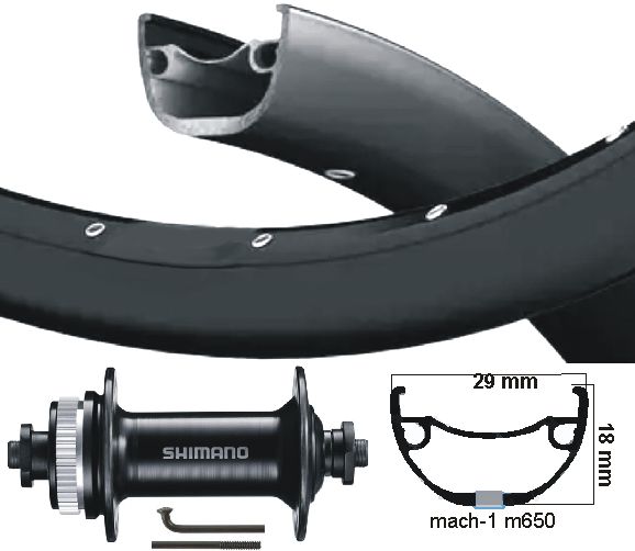 Rueda delantera KGS 27.5 pulgadas (584) Rival21+Spaak Black Disc Centerlock Outpes de bloqueo