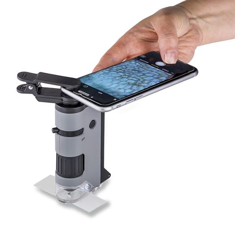 Carson Handmicroscope MP-250 Microflip 100-200X s adaptérem smartphonu