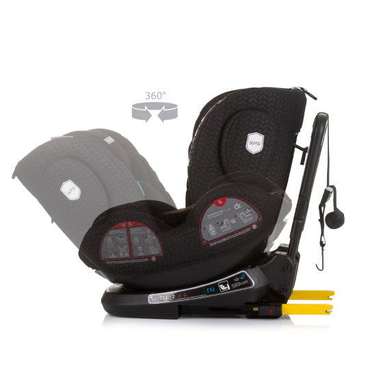 Seggiolino per auto di picco chipolino I-size 40-150 cm isofix 360 ° Obsidian nero