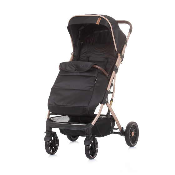 COGGY pieghevole combinabile di chipolino con copertina del piede ebano beige