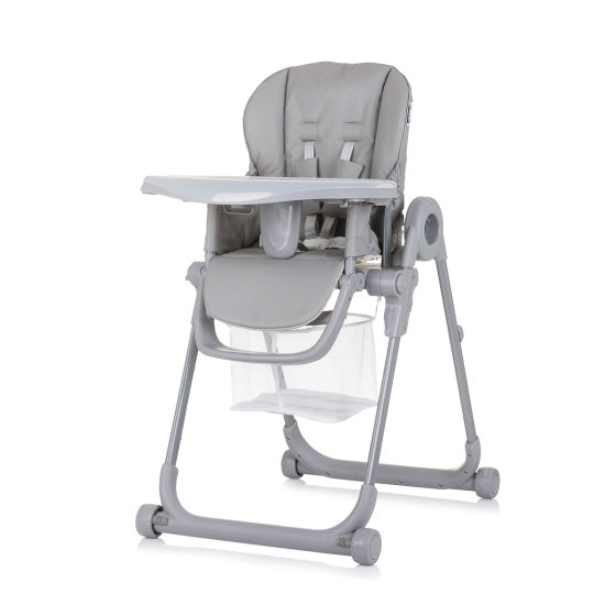 Chipolino Chef Kinderstoel met Eetblad Zitkussen Pure Grey