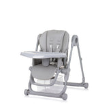 Chipolino Chef Kinderstoel met Eetblad Zitkussen Pure Grey