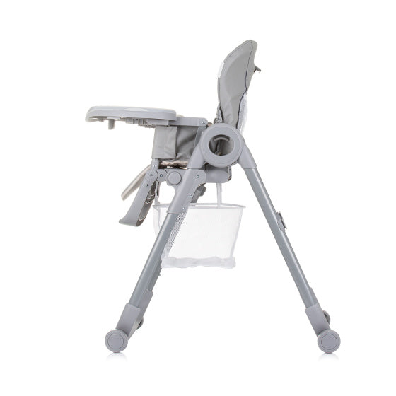 Chipolino Chef Kinderstoel met Eetblad Zitkussen Pure Grey