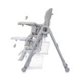 Chipolino Chef Kinderstoel met Eetblad Zitkussen Pure Grey