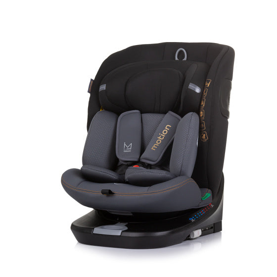 Chipolino autostoel i-size 40-150 cm isofix 360° obsidian zwart grijs