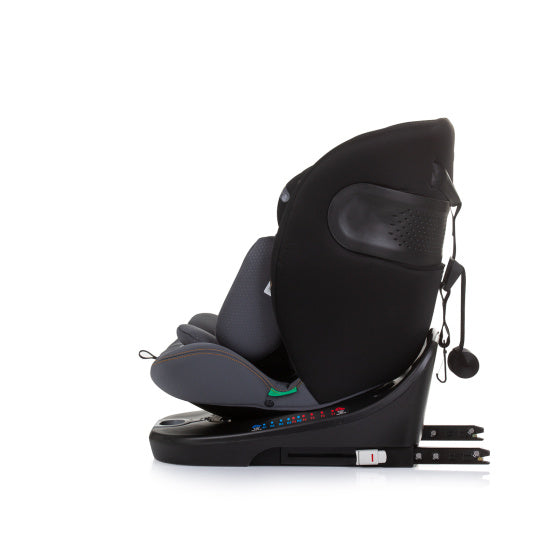 Chipolino autostoel i-size 40-150 cm isofix 360° obsidian zwart grijs