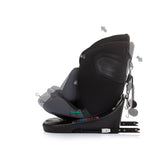 Chipolino autostoel i-size 40-150 cm isofix 360° obsidian zwart grijs