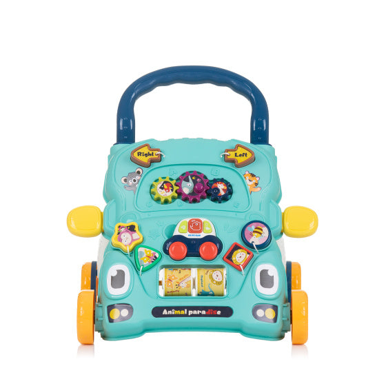 Chipolino funny animals loopwagen met speelauto muziek blauw