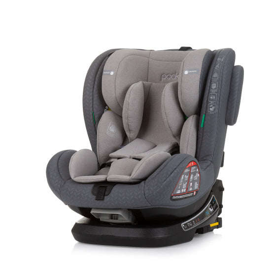 Chipolino Peak Autositz I-Größe 40-150 cm ISOFIX 360 ° Granitgrau