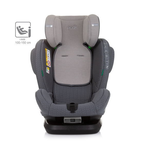 Chipolino Peak Autositz I-Größe 40-150 cm ISOFIX 360 ° Granitgrau