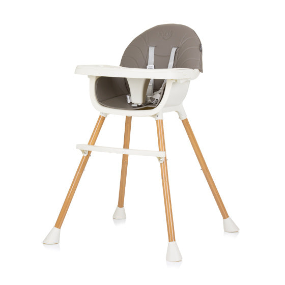 Chipolino Rio 2-en-1 Chaise haute avec coussin de siège Eetage Graphite Gris blanc