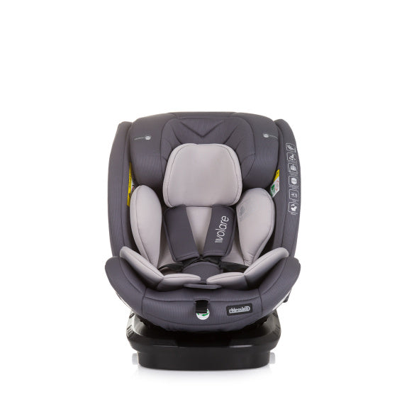 Chipolino autostoel i-size 40-150 cm isofix 360° granite grijs