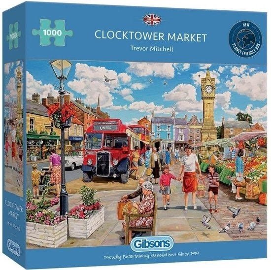 Gibsons puzzel - clocktower market - 1000 stukjes