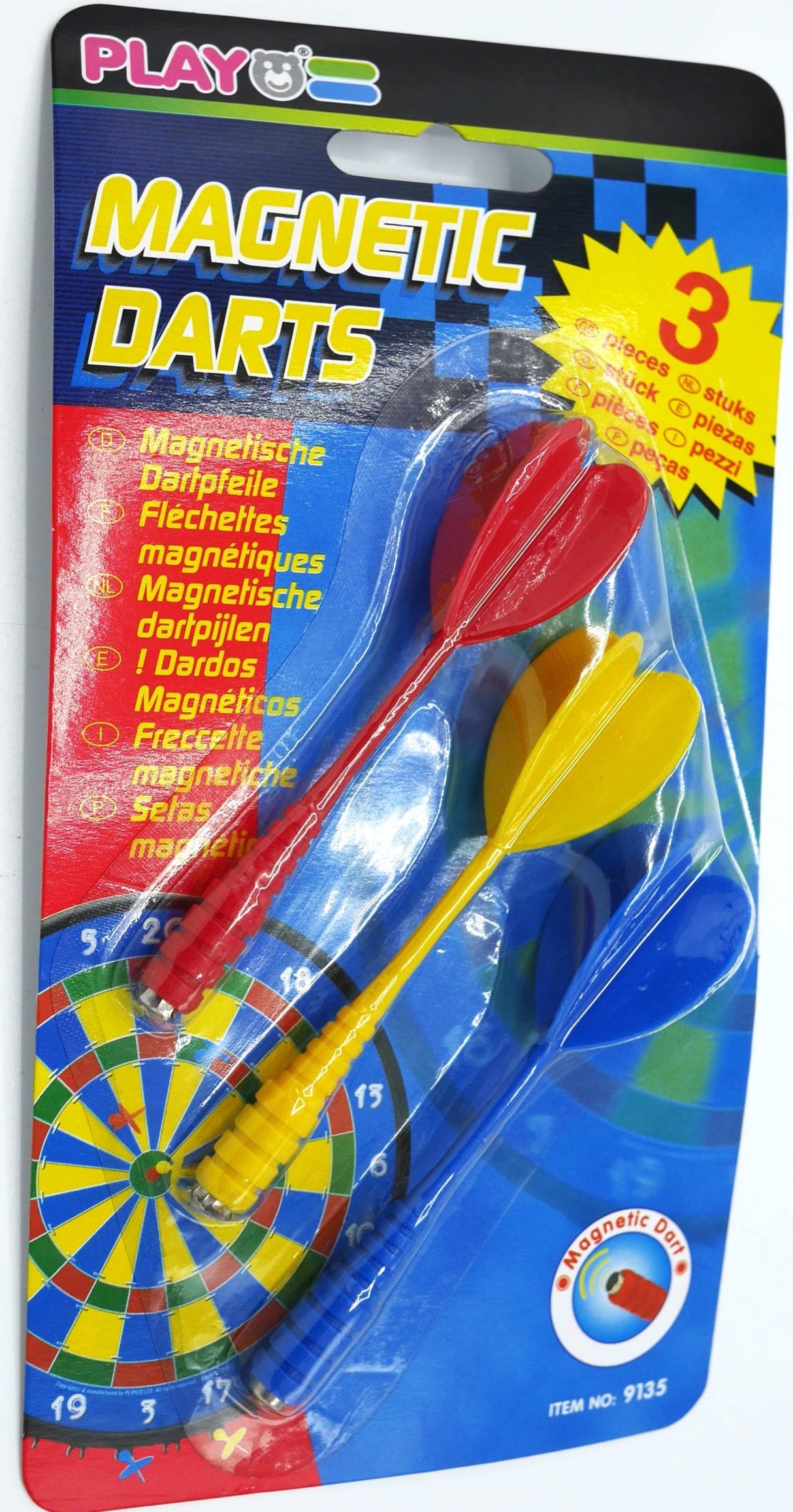 Playgo magnetisch dartpijltjes 3 stuks, 10,5 cm lang