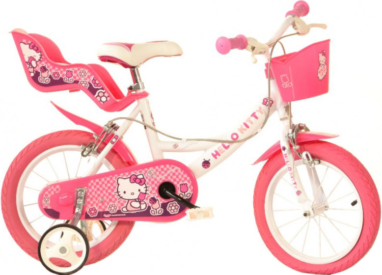 Dino Hello Kitty 14 tommer 23 cm jenter knijprem hvit rosa