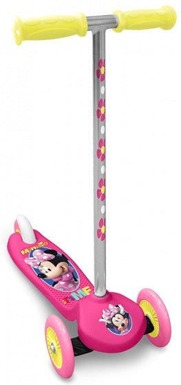 Minnie Mouse 3-kola děti krok nohy brzda dívky růžové stříbrné