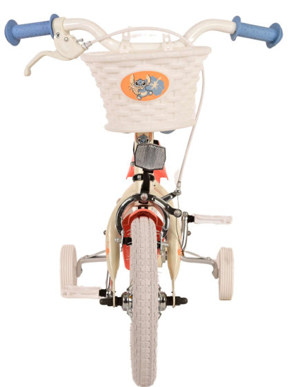 Disney Stitch Dziecięce rower - dziewczyny - 12 cali - Cream Coral Blue