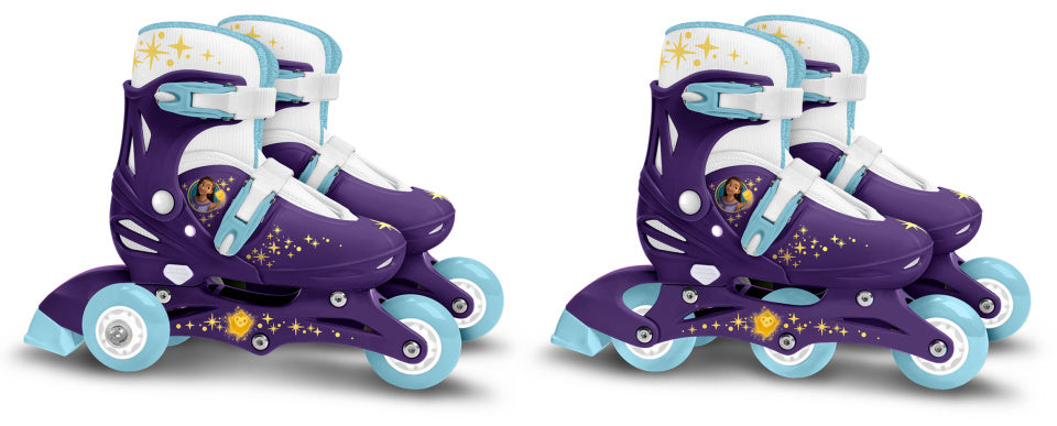 Disney Wish 2 i 1 Tri Inline Skates Semi-Softboat Purple Size 27-30