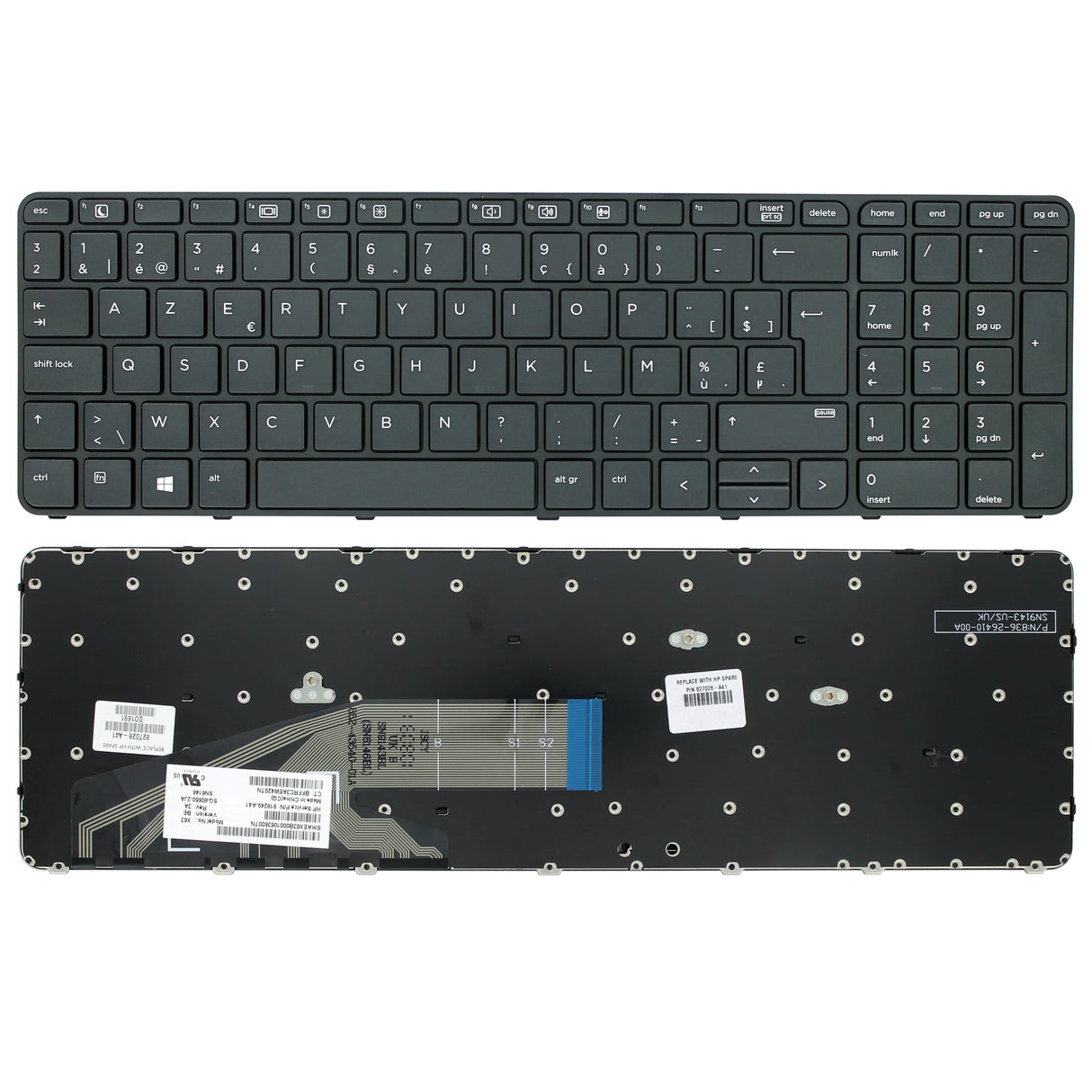 HP notebook klávesnice azerty