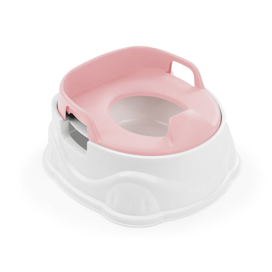 Dolu 3-en-1 Plaspot éducatif avec réducteur de toilette rose blanc