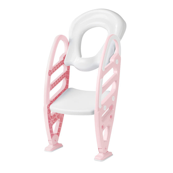 Dolu Educational Toilettrainer with Staircase Toilet Reder Pink