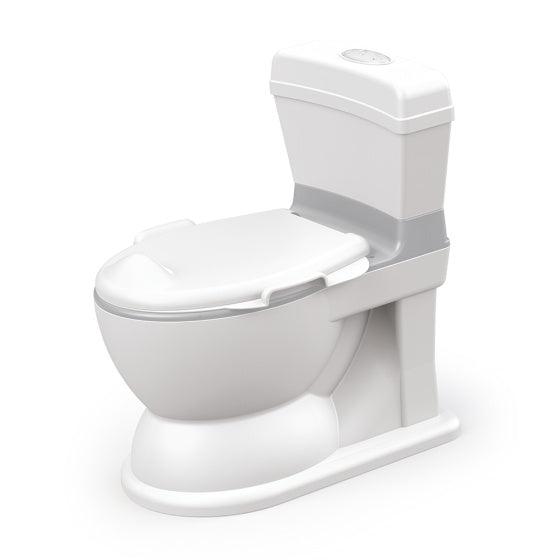 Dolu 2-in-1 XL Educatief Plaspotje met Doorspoeleffect Wit Grijs