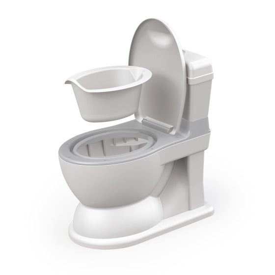 Dolu 2-in-1 XL Educatief Plaspotje met Doorspoeleffect Wit Grijs