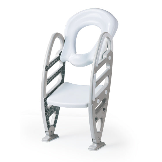 Dolu Educational toilet trainer with steps of toilet reducer Gray