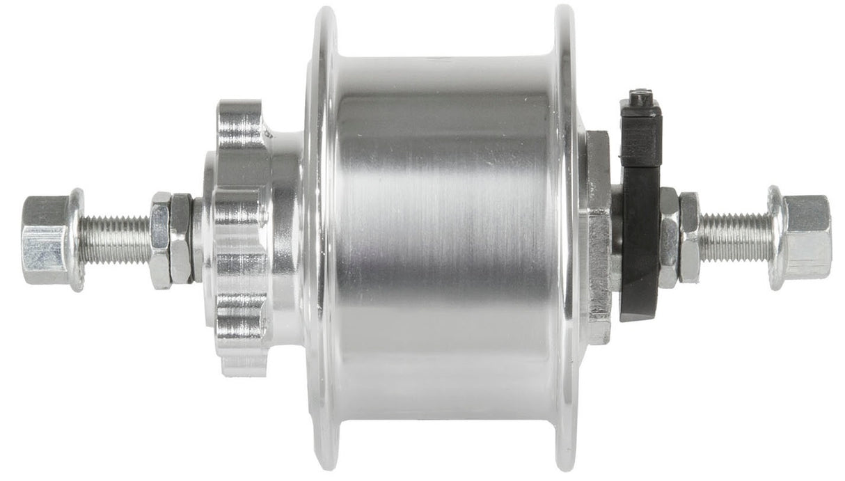Msg Fore Hub Hub Dynamo 36g Disc Shimano comp fixní náprava stříbro