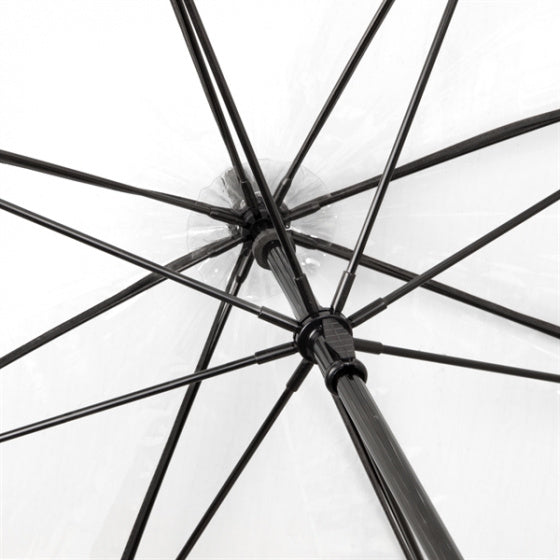 Falcone paraply 120 cm polyester transparent svart