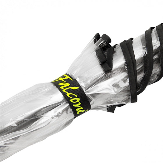 Falcone paraply 120 cm polyester transparent svart