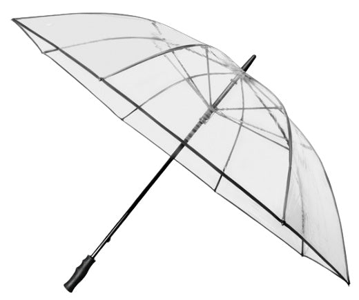 Falcone paraply 120 cm polyester transparent svart