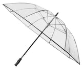 Falcone paraply 120 cm polyester transparent svart