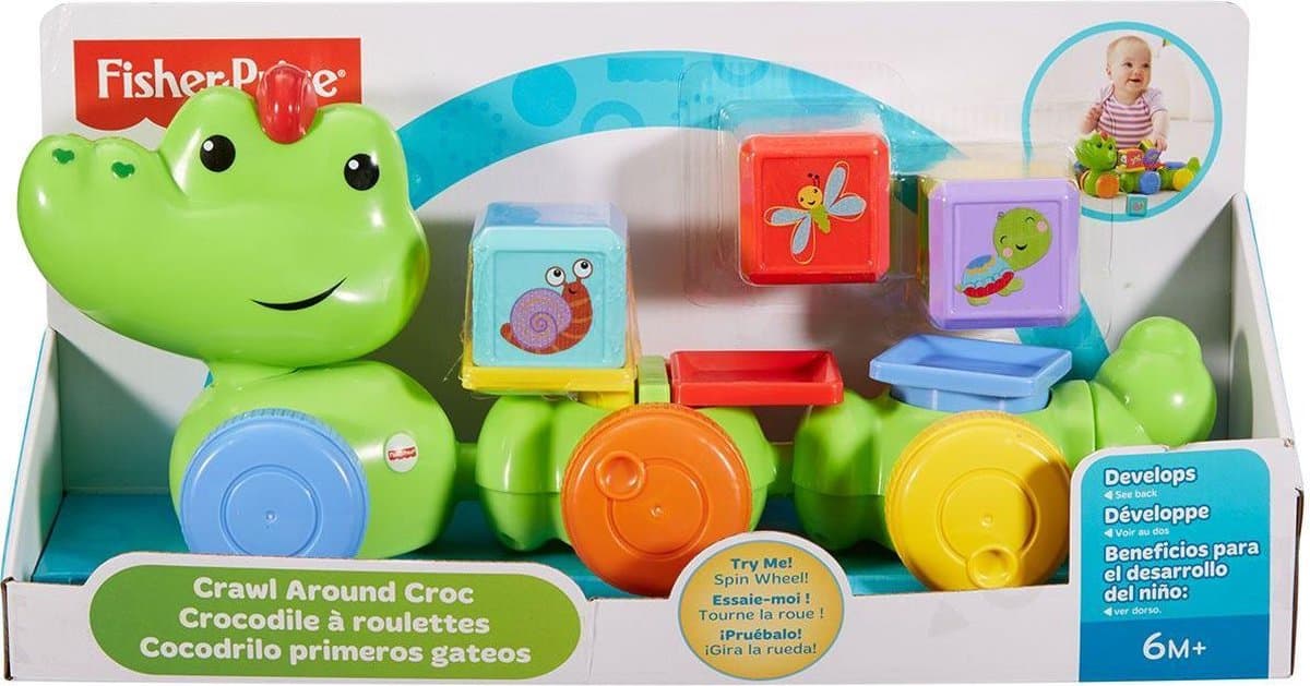 Mattel fisher price silly safari krokodil met speelkubussen