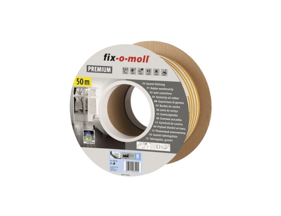 Fix-O-MOLL Draft tape E profile 50m x 9 mm 2-3.5mm white
