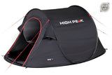 High peak Vision 2.0 Pop-up Tent 2-persoons 235 x 140 cm Zwart