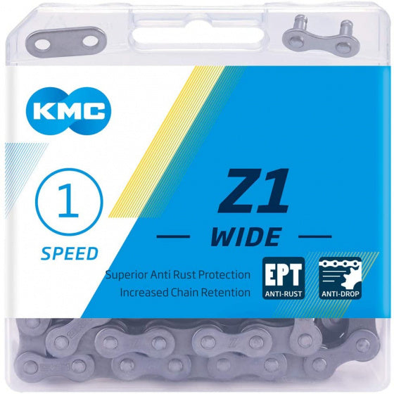 Kmc z 1 ept 128 - 1 2x1 8 - 8,6 mm - 128 Links - Dunkel Silber