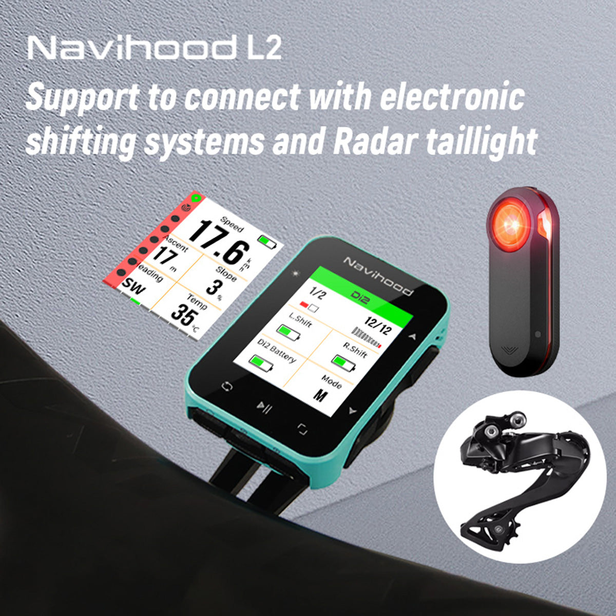 Navihood Bicycle Computer GPS Navigation L2