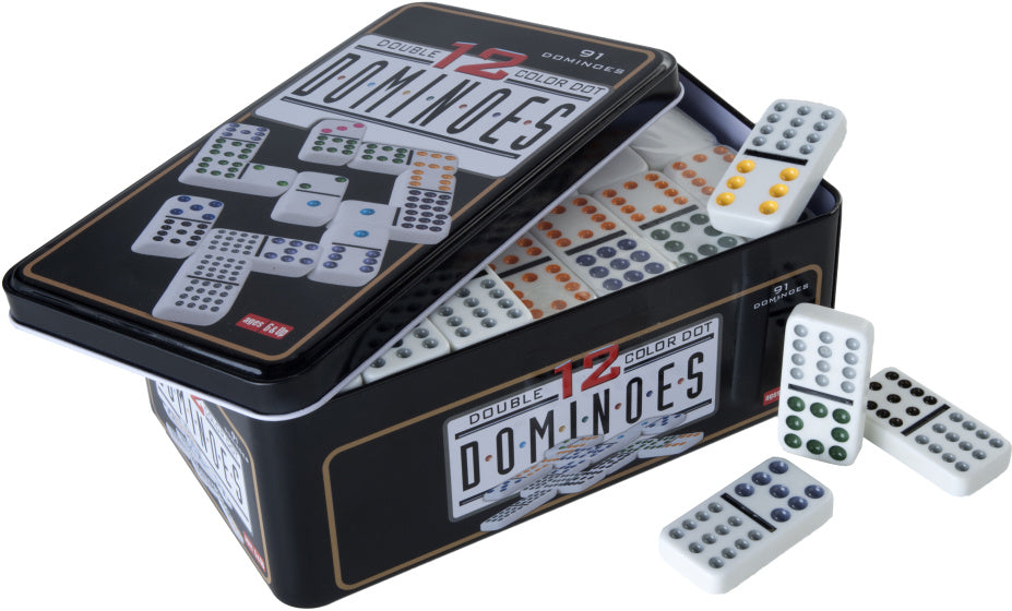 Longfield Games Dominospel Double 12 in Can 91 Stones
